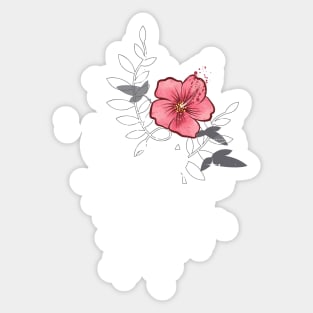 Anatomical heart with flower Sticker